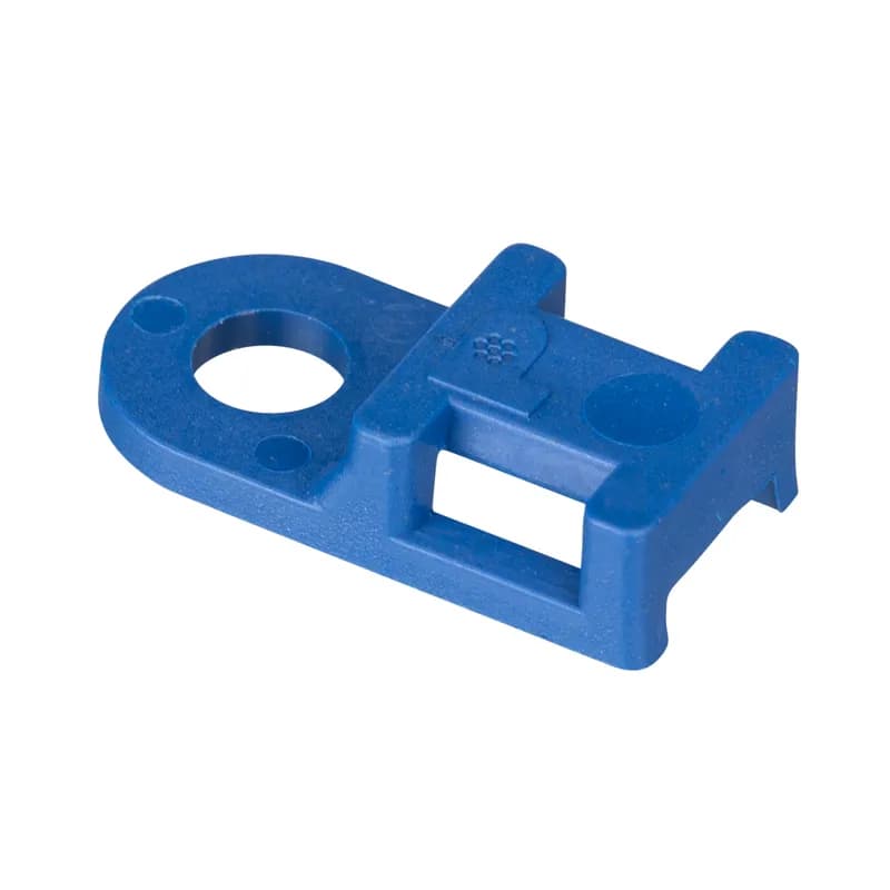 Panduit TA1S8-C186 - Secure cables/wires to this tie anchor mount for use in food, beverage and pharmaceutical industries. Panduit TA1S8-C186 metal detectable polypropylene mounts secure to frame or panel with a #8 screw to anchor polypropylene metal detectable cable ties. This mount is made of chemical resistant Polypropylene with metal flakes for detectability identifiable with metal detection equipment. 100 pieces per bag.