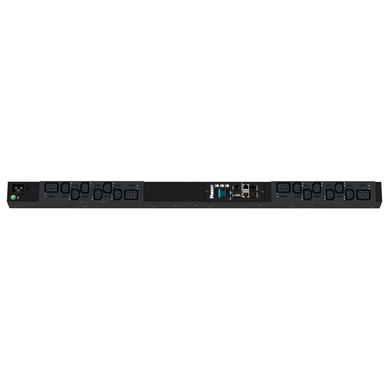 Panduit P16E24G - The Panduit™ G6 Monitored Switched PDU features (12 )C13 and (4 )C19 outlets. It is a 20 amp, 208 V, single phase PDU with a NEMA L6-20P input plug and a 10 foot (3m) power cord. The PDU is black.