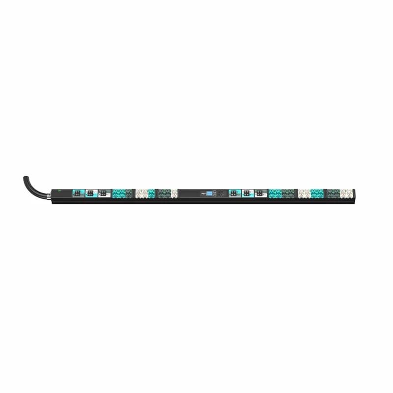 Panduit E42G07L - EL2P MSPO PDU, 100/125 AMP, (21)C13/C15, (21)C13/C15/C19/C21, IEC 60309 3P+N+E 6h 100A/125A (IP67)-3M, BLACK