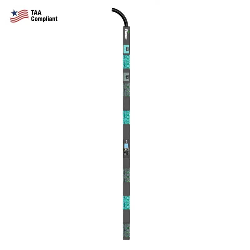 Panduit E36G18LTAA - TAA EL2P MSPO PDU, 30 AMP, (18)C13/C15, (18)C13/C15/C19/C21, NEMA L6-30P-3M, BLACK