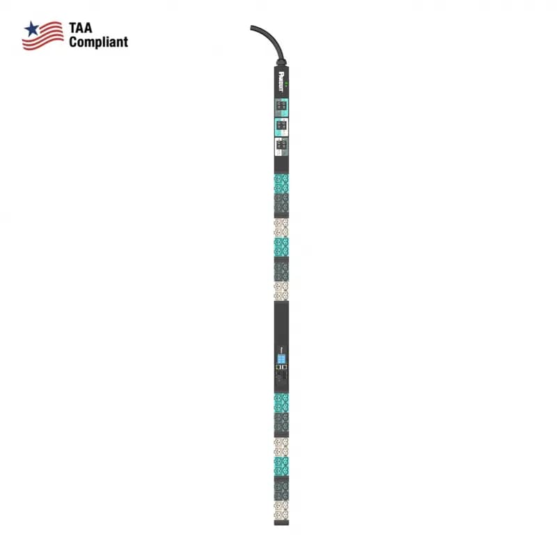 Panduit E48D20LTAA - TAA EL2P MI PDU, 30/32 AMP, (24)C13/C15, (24)C13/C15/C19/C21, IEC 60309 3P+N+E 6h 30A/32A (IP44)-3M, BLACK