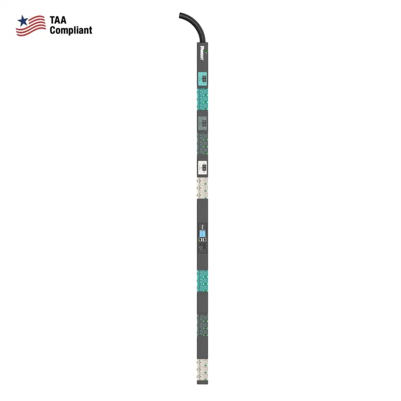 Panduit E36G32LTAA - TAA EL2P MSPO PDU, 20/16 AMP, (18)C13/C15, (18)C13/C15/C19/C21, IEC 60309 3P+N+E 6h 20A/16A (IP44)-3M, BLACK