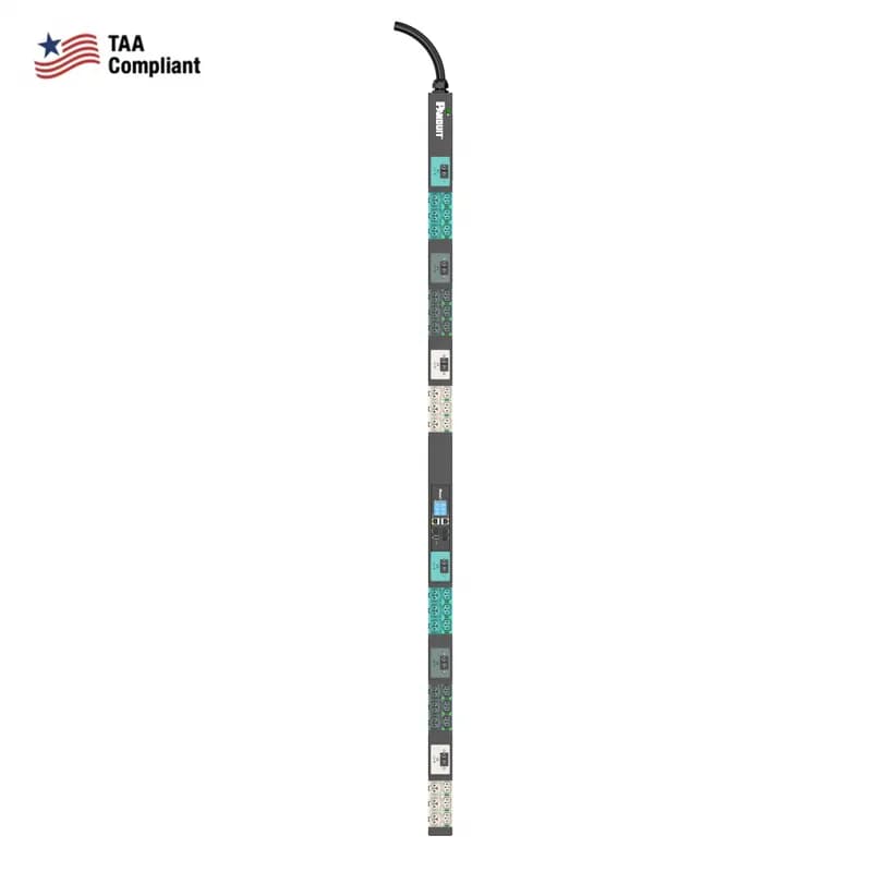 Panduit E36G33LTAA - TAA EL2P MSPO PDU, 30/32 AMP, (18)C13/C15, (18)C13/C15/C19/C21, IEC 60309 3P+N+E 6h 30A/32A (IP44)-3M, BLACK