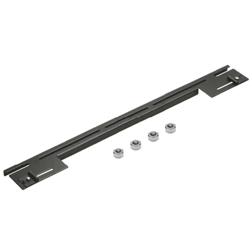 Panduit FR24TBN12M - Used to support the 24x4 system from new threaded rod installations. Bracket is secured to threaded rod with two nuts. The pre-assembled slide clamps enable fast assembly to channel. Use 7/16" nut driver on slide clamps.
