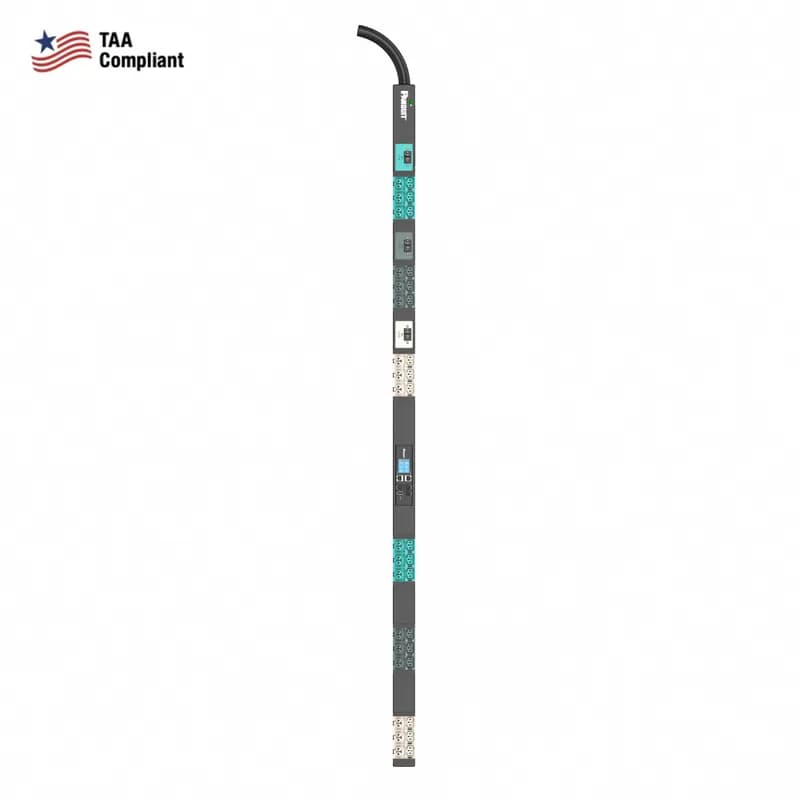 Panduit E36D28LTAA - TAA EL2P MI PDU, 30 AMP, (18)C13/C15, (18)C13/C15/C19/C21, NEMA L21-30P-3M, BLACK
