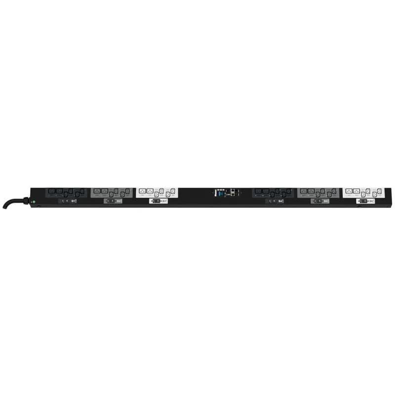 Panduit P36F13G - The Panduit™ G6 Monitored Per Outlet PDU features (24) C13 and (12) C19 outlets. It is a 32 amp, 400 V, three phase PDU with an IEC 60309 3P+N+E 6h 32A (IP44) input plug and a 10 foot (3m) power cord. The PDU is black.