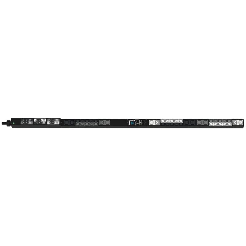Panduit P42D04G - The Panduit™ G6 Monitored Input PDU features (30) C13 and (12) C19 outlets. It is a 32 amp, 400 V, three phase PDU with an IEC 60309 3P+N+E 6h 32A (IP44) input plug and a 10 foot (3m) power cord. The PDU is black.