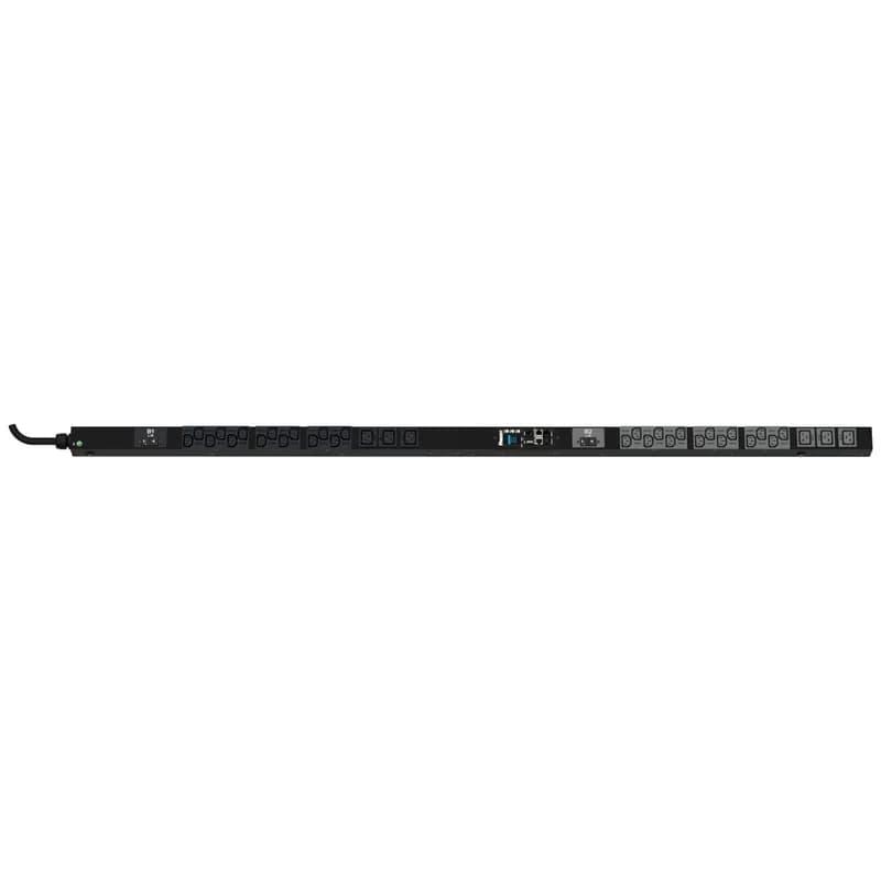 Panduit P34D41G - The Panduit™ G6 Monitored Input PDU features (28) C13 and (6) C19 outlets. It is a 32 amp, 230 V, single phase PDU with an IEC 60309 2P+E 6h 32A (IP44) input plug and a 10 foot (3m) power cord. The PDU is black.