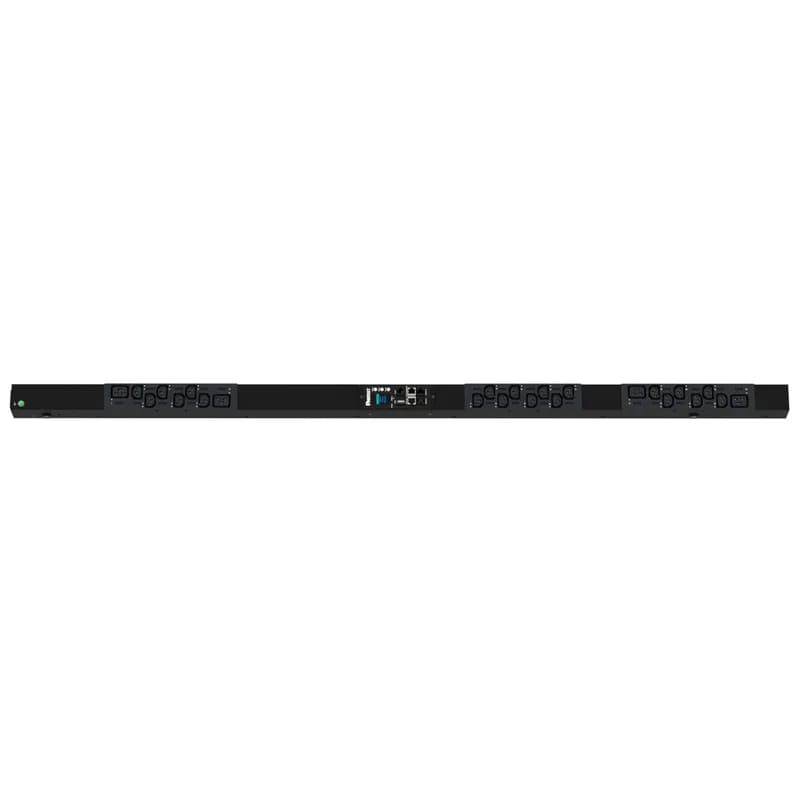 Panduit P24G11G - The Panduit™ G6 Monitored & Switched per Outlet PDU features (20) C13 and (4) C19 outlets. It is a 16 amp, 230 V, single phase PDU with an IEC 60309 2P+E 6h 16A (IP44) input plug and a 10 foot (3m) power cord. The PDU is black.