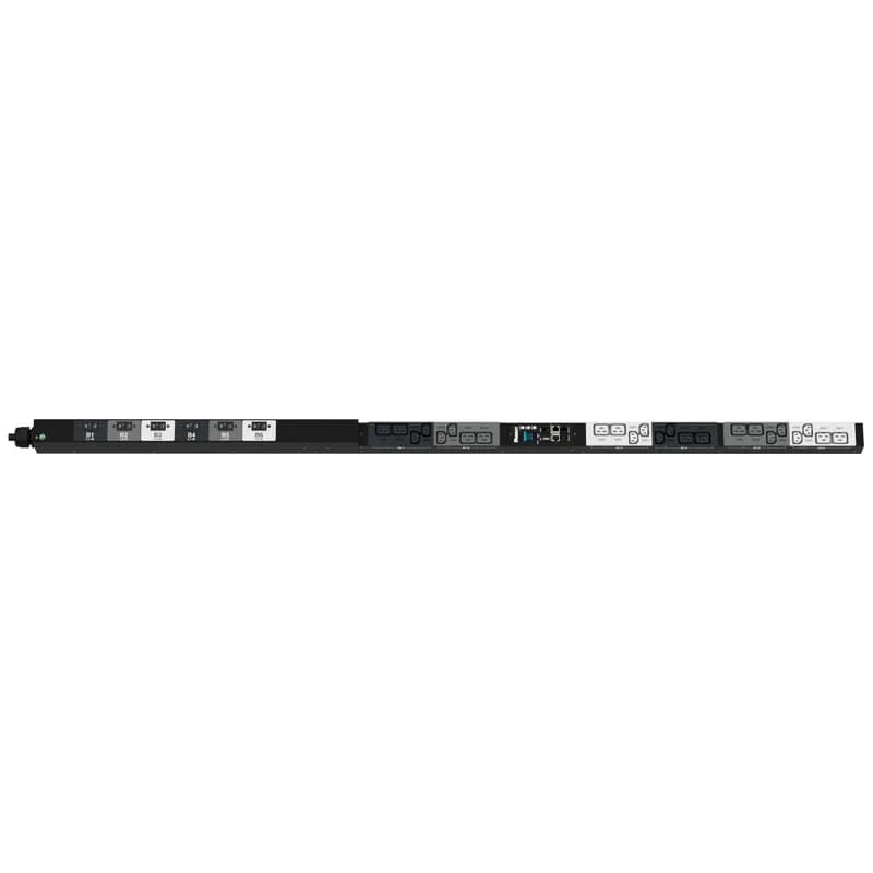 Panduit P24D43G - The Panduit™ G6 Monitored Input PDU features (12) C13 and (12) C19 outlets. It is a 32 amp, 400 V, three phase PDU with an IEC 60309 3P+N+E 6h 32A (IP44) input plug and a 10 foot (3m) power cord. The PDU is black.