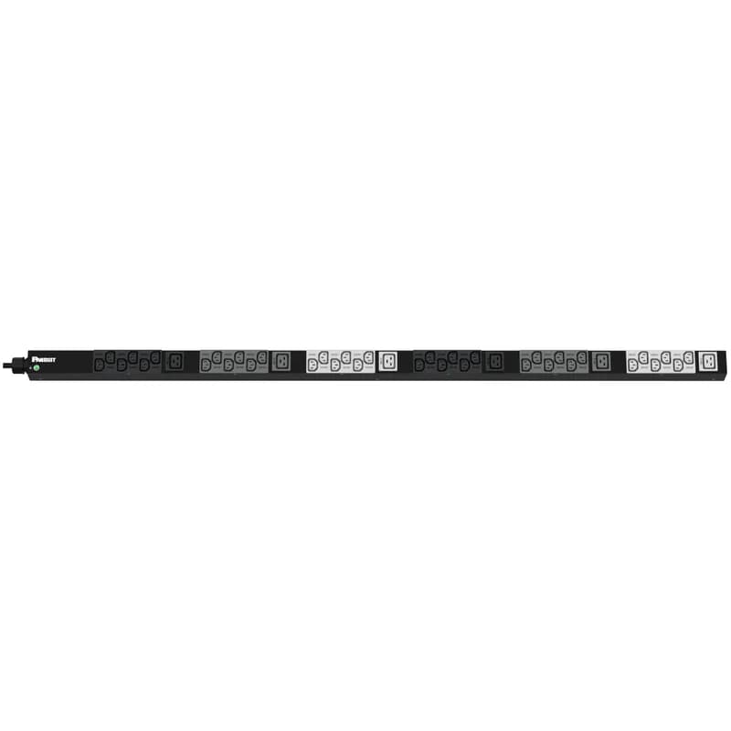 Panduit P42B44M - This Panduit™ G5 Basic PDU features (36) C13 and (6) C19 outlets. It is a 16 amp, 400 V, three phase PDU with an IEC 60309 3P+N+E 6h 16A (IP44) input plug and a 10 foot (3m) power cord. The PDU is black.