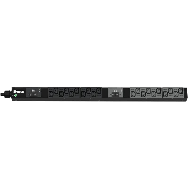 Panduit P20B40M - This Panduit™ G5 Basic PDU features (20) C13 outlets. It is a 32 amp, 230 V, single phase PDU with an IEC 60309 2P+E 6h 32A (IP44) input plug and a 10 foot (3m) power cord. The PDU is black.
