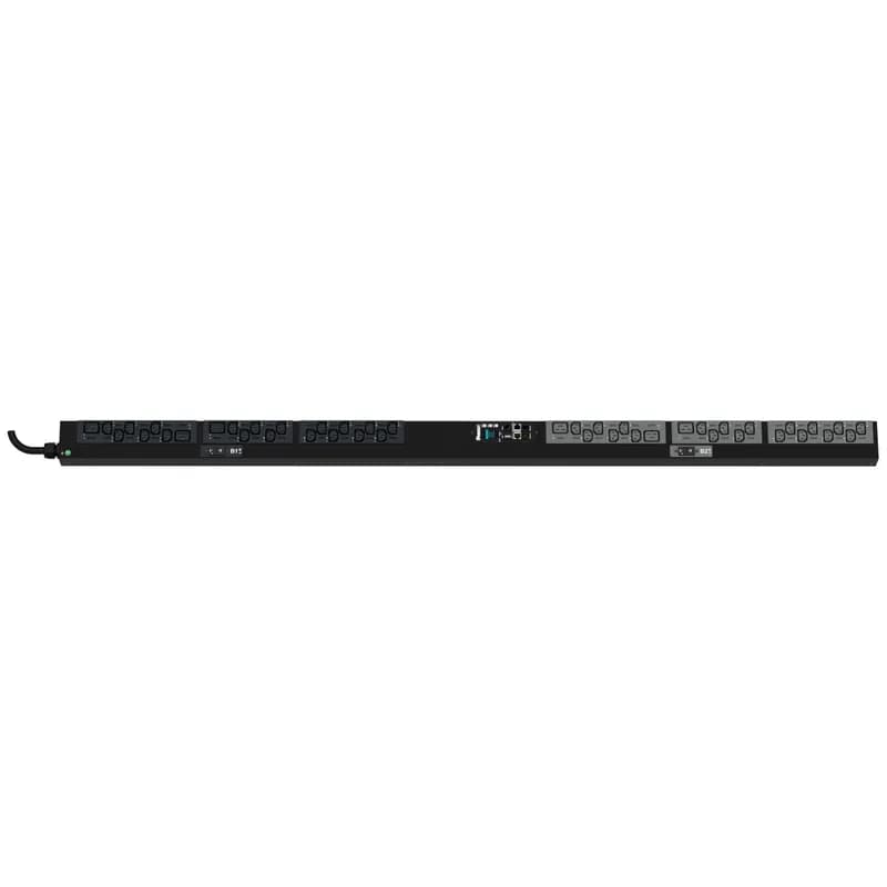Panduit P44G14G - The Panduit™ G6 Monitored & Switched per Outlet PDU features (38) C13 and (6) C19 outlets. It is a 32 amp, 230 V, single phase PDU with an IEC 60309 2P+E 6h 32A (IP44) input plug and a 10 foot (3m) power cord. The PDU is black.