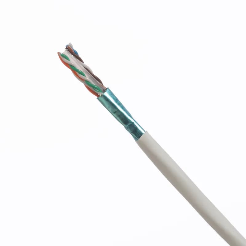 Panduit PUR6XHD04IG-G - Category 6A/Class EA cable shall be constructed of 23 AWGcopper conductors with foamed PE and HDPE insulation. The copper conductors shall be twisted in pairs and separated by a tape divider. All four pairs shall be surroundedby a metallic AXT barrier tape and a flame retardant (CMR) jacket. TheAXT barrier tape shall minimize the cable diameter and suppressthe effects of alien crosstalk while retaining electromagneticinterference immunity.