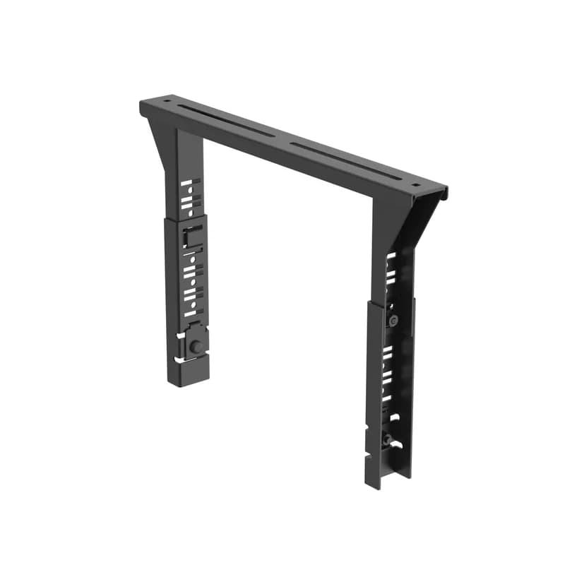 Panduit PWB12FRTBBL - The Stacking Trapeze Bracket attaches to 12 inch (300mm) wide Wire Basket Pathway to support a second tier of 4x4, 6x4, and 12x4 FiberRunner channel or Wire Basket pathway up to 12". It adjusts 6.5 inches (165mm) to 9.5 inches (241mm) over the top surface of the bottom Wire Basket Pathway. It is offered in black powder-coat.