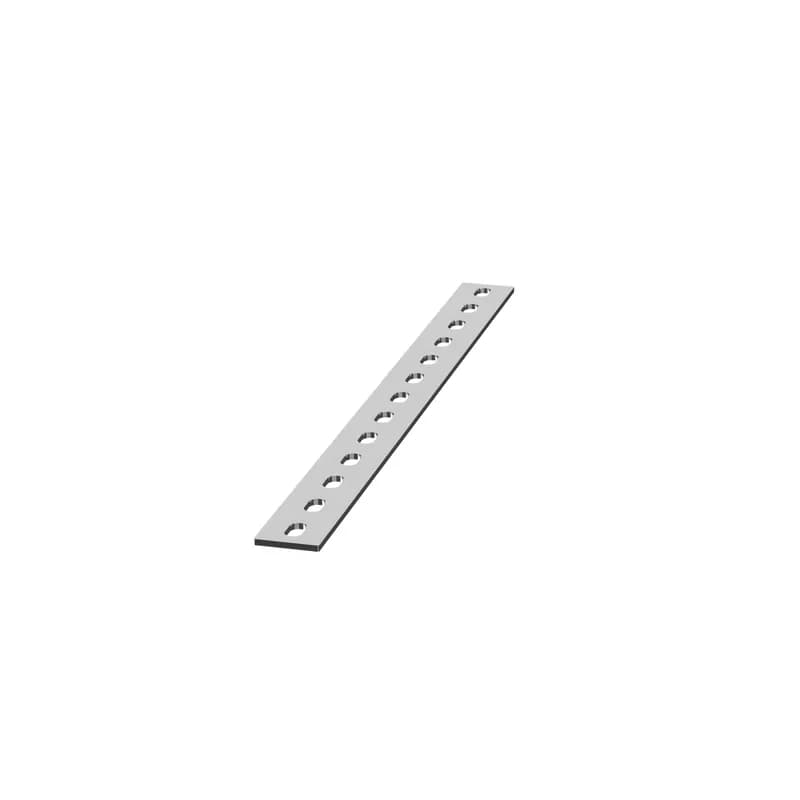 Panduit PWBFESBL-30 - Wire Basket Flat Expansion Splice Bar can be used to create horizontal sweeping bends, end-to-end basket width reductions, and accommodate small gaps between joined pathway sections. It can be used for all Wire Basket sizes ranging from 4" through 36". This kit comes packaged in quantities of 30 pieces, in electro-zinc finish.