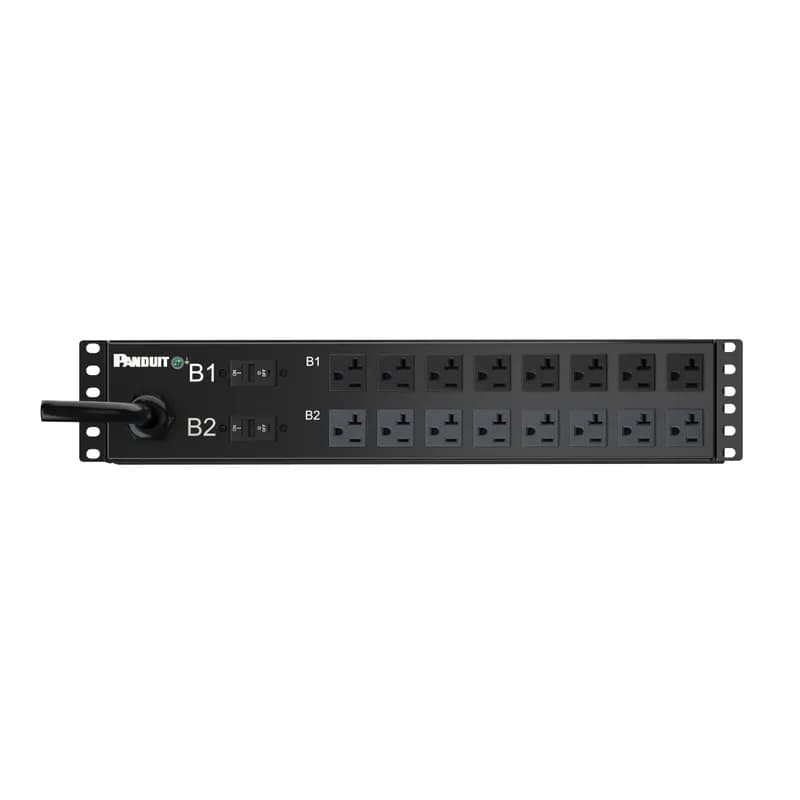 Panduit E16B41M - ES2P Basic PDU, 30 (24) AMP, (16)5-20R, NEMA L5-30P 3W-3M, BLACK