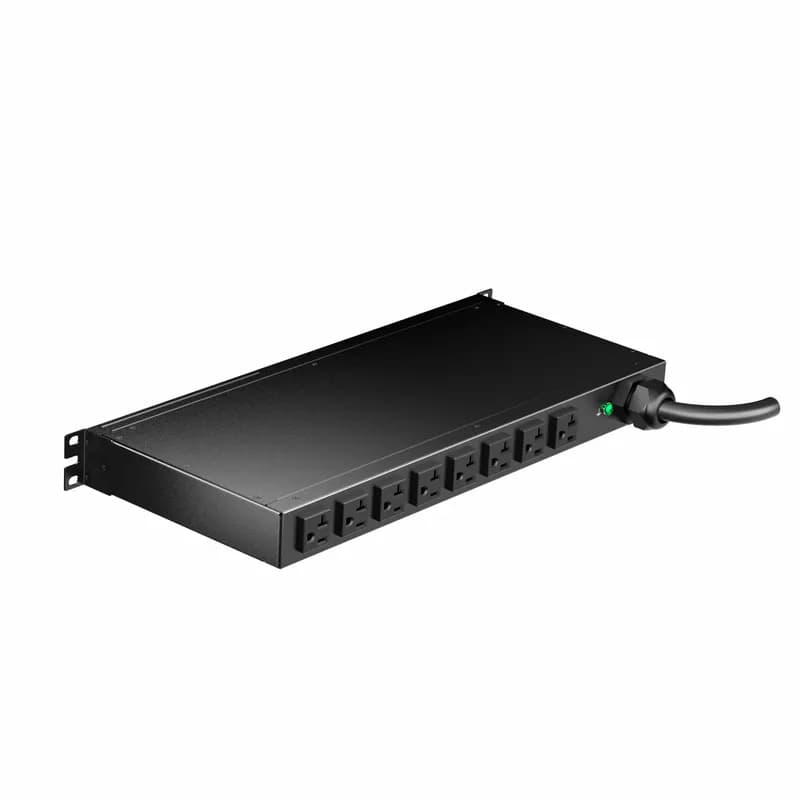 Panduit E08D09M - ES2P MI PDU, 15 (12) AMP, (8)5-20R, NEMA 5-15P 3W-3M, BLACK