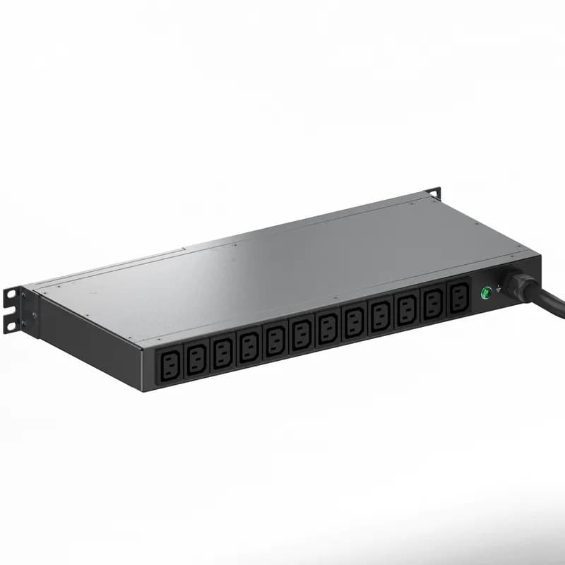 Panduit E12D13M - ES2P MI PDU, 20 (16) AMP, (12)C13, NEMA L6-20P 3W-3M, BLACK