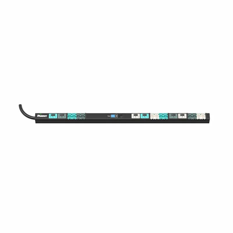 Panduit E24E32L - EL2P MS PDU, 60 (48) AMP, (12)C13/C15, (12)C13/C15/C19/C21, IEC 60309 3P+E 9h 60A (IP44)-3M, BLACK