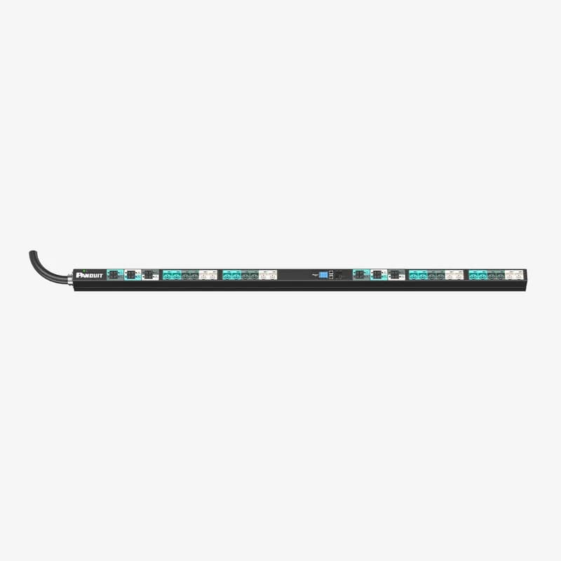 Panduit E24G07L - EL2P MSPO PDU, 100/125 AMP, (24)C13/C15/C19/C21, IEC 60309 3P+N+E 6h 100A/125A (IP67)-3M, BLACK