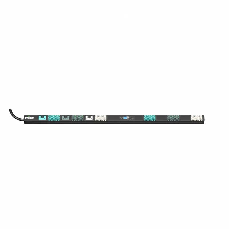 Panduit E36E12L - EL2P MS PDU, 50 (40) AMP, (18)C13/C15, (18)C13/C15/C19/C21, CS8365-3M, BLACK