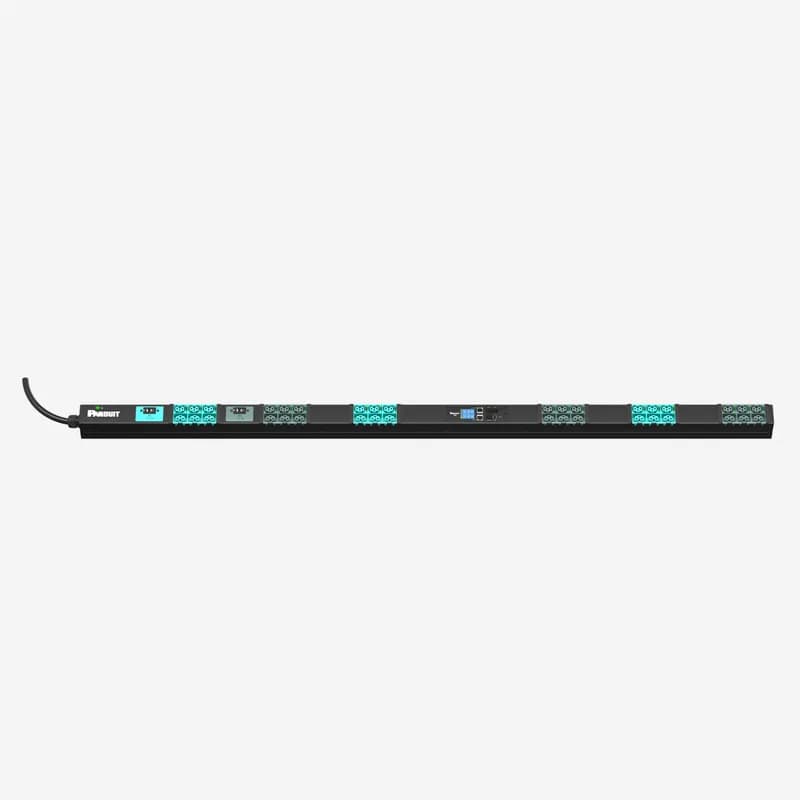 Panduit E36E06L - EL2P MS PDU, 30 (24) / 32 AMP, (18)C13/C15, (18)C13/C15/C19/C21, IEC 60309 2P+E 6h 30A/32A (IP44)-3M, BLACK