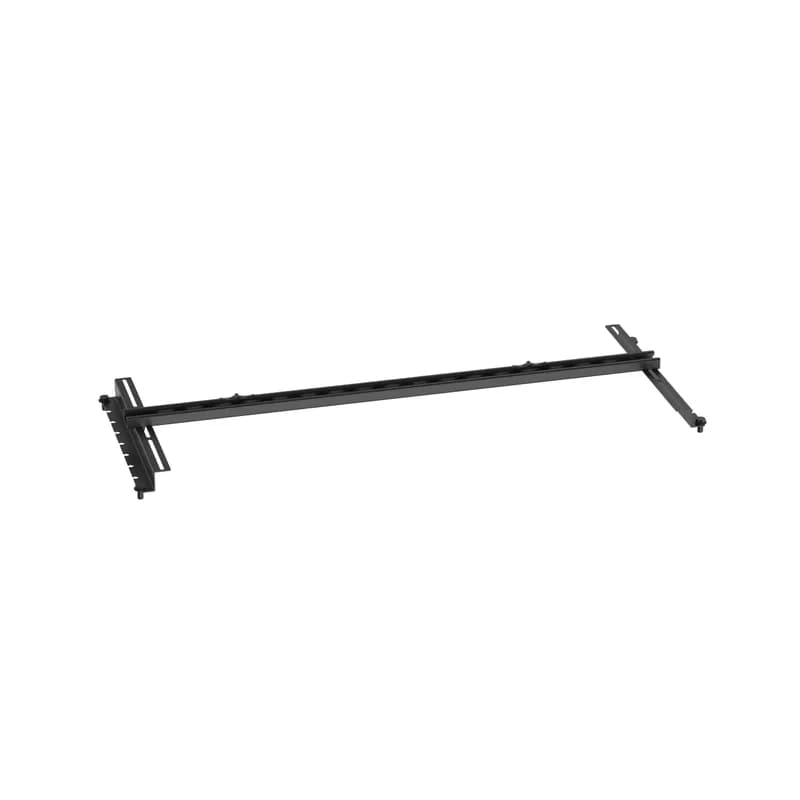 Panduit PWBTCB1070BL - The Top of Cabinet Bracket for Wire Basket allows pathway up to 36" wide to be mounted 2.25" above a continous row of FlexFusion cabinets that are 1070mm deep. It can be used with the Elevation Kit to provide additional space between pathway and cabinets. It comes in powder-coated black finish, with all necessary hardware.