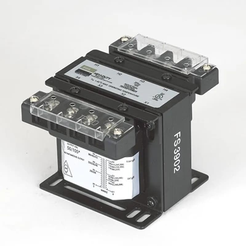 International Series Control Transformer, 50VA, Volts Primary: 208/240/415, 200/230/400, Volts Secondary: 120/24, 115/23, Frequency: 50/60 HZ