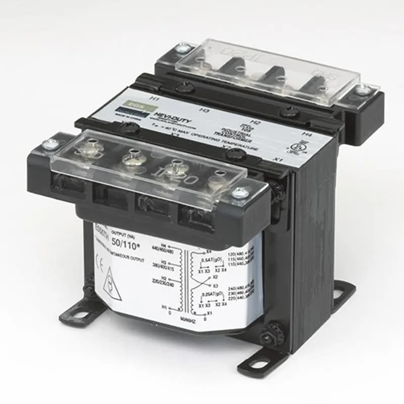 International Series Control Transformer, 50VA, Volts Primary: 240/415, 277/480, 230/400/460, 220/380/440, Volts Secondary: 120/240, 115/230, 110/220, Frequency: 50/60 HZ