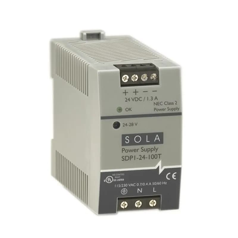 SDP Series Low Power DIN Rail Power Supplies, Input Voltage: 85-264 Vac, 90-375 Vdc, Output Voltage: 24-28 Vdc , Frequency: 47-63 Hz, Output Current Rating 2.1A