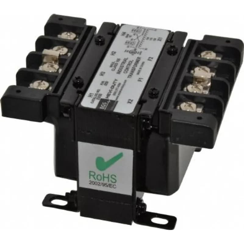 Encapsulated Industrial Control Transformer 50VA, Volts Primary: 208/240/480/600, 200/230/460/575, Volts Secondary: 120/24, 115/23, Frequency: 60 HZ
