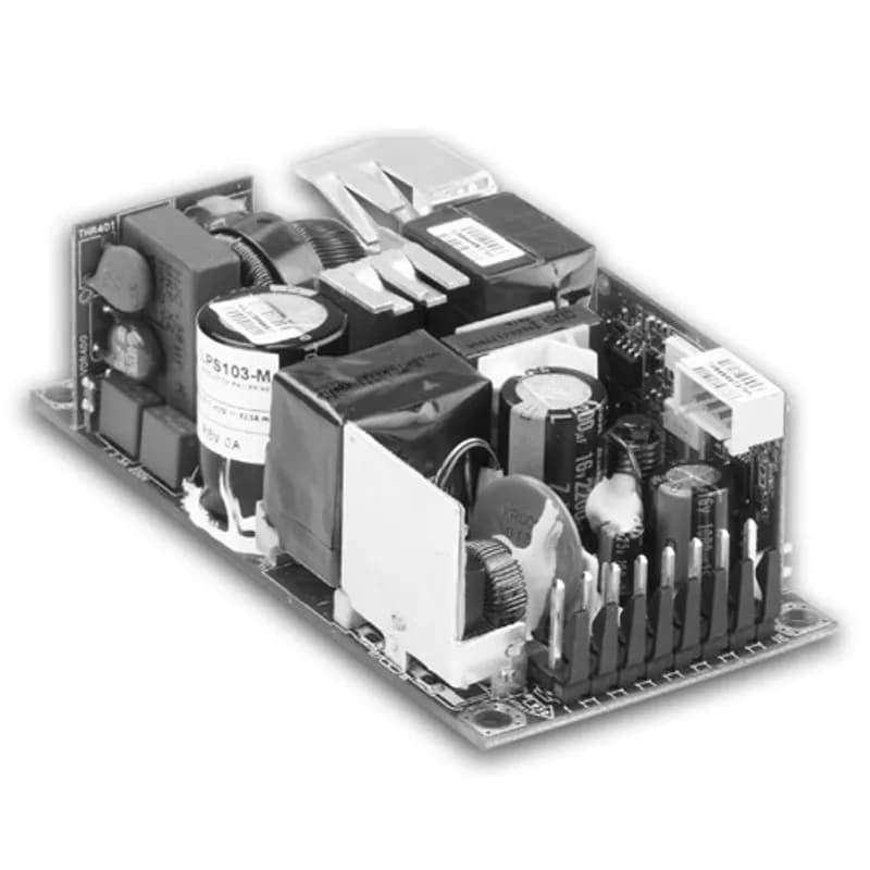 Single Output Switchers, Medical Approval, Input Voltage: 90 -264 Vacm 120 -300 Vdc, Inrush Current: 50 A max. cold start at 25 DEG C, 5 V 150W, 2 IN x 4 IN, Output 1: 15 V at 6.7 A (10 A)