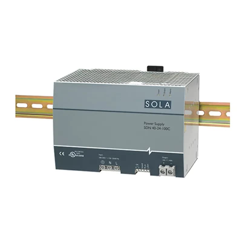 SDN-C Compact Din Rail Power Supply, Three Phase, Input Nominal Voltage 380-480 Vac, AC Range 320-540 Vac, 50-60 HZ, Nominal Current 40 A (960 W)