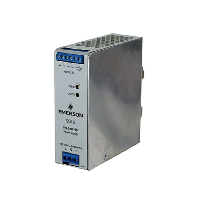 SolaHD SVL248100 - SVL Essential Din Rail Series, Nominal Output Voltage: 48VDC, Nominal Output Current: 2.5A, Max. Power: 120W, Frequency Rating: 50/66Hz, Single Phase, DIN Rail Mounting
