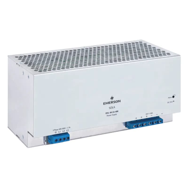 SolaHD SVL-40-24-480 - SVL Essential Din Rail Series, Nominal Output Voltage: 24VDC, Nominal Output Current: 40A, Max. Power: 960W, Frequency Rating: 50/60Hz, Three-Phase, DIN Rail Mounting
