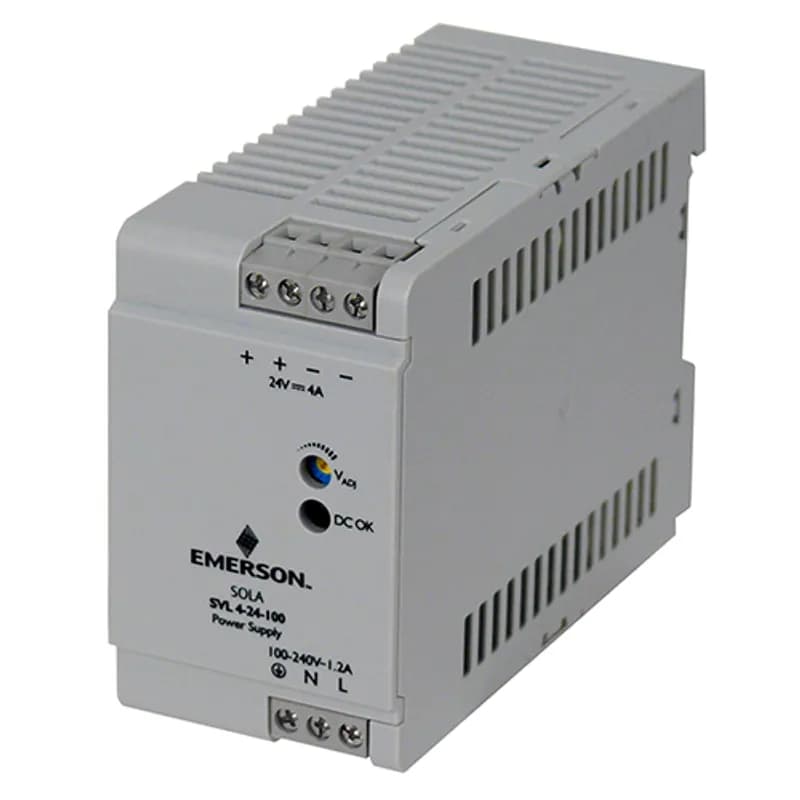 SolaHD SVL424100 - SVL Essential Din Rail Series, Nominal Output Voltage: 24VDC, Nominal Output Current: 4A, Max. Power: 96W, Frequency Rating: 50/65Hz, Single Phase, DIN Rail Mounting