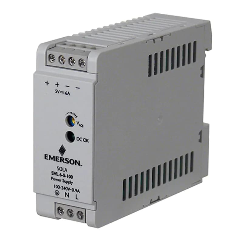 SolaHD SVL65100 - SVL Essential Din Rail Series, Nominal Output Voltage: 5VDC, Nominal Output Current: 6A, Max. Power: 30W, Frequency Rating: 50/62Hz, Single Phase, DIN Rail Mounting