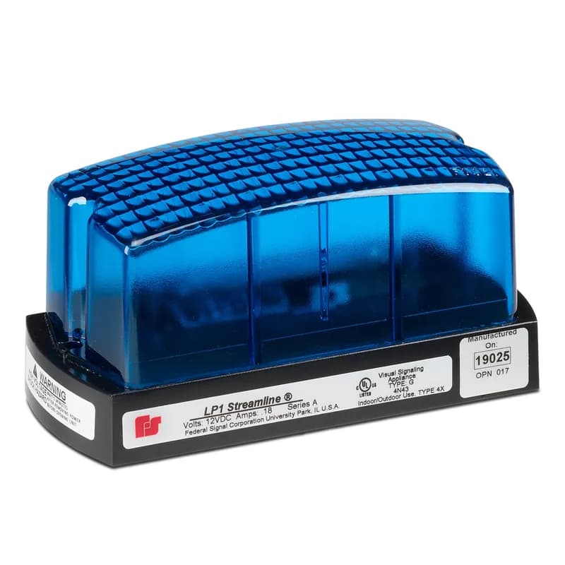 Federal Signal LP1-120B - StreamLine Strobe Light, Low Profile, UL and cUL, 120VAC, Blue