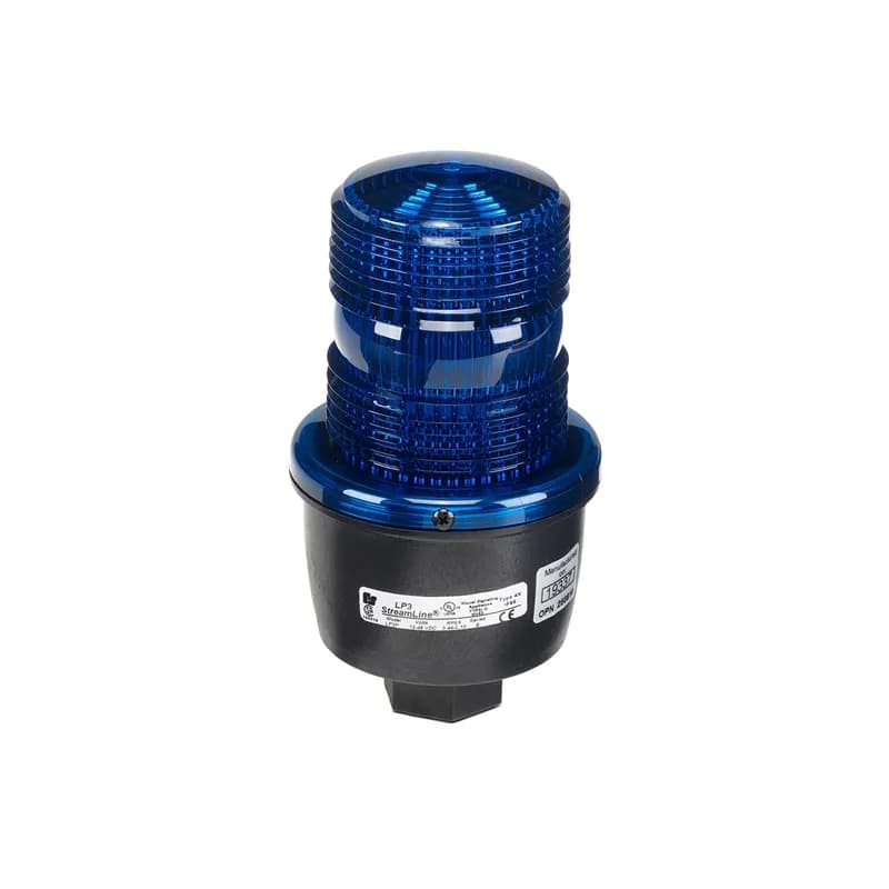 Federal Signal LP3P-120B - StreamLine Strobe Light, Low Profile, UL and cUL, 120VAC, NPT Pipe Mount, Blue