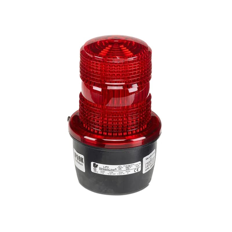 Federal Signal LP3S-120R - StreamLine Strobe Light, Low Profile, UL and cUL, 120VAC, Surface Mount, Red