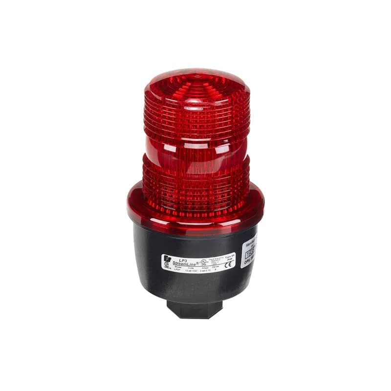 Federal Signal LP3P-120R - StreamLine Strobe Light, Low Profile, UL and cUL, 120VAC, NPT Pipe Mount, Red