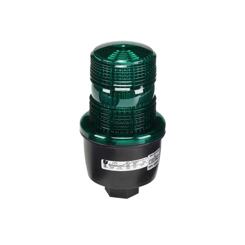 Federal Signal LP3P-120G - StreamLine Strobe Light, Low Profile, UL and cUL, 120VAC, NPT Pipe Mount, Green