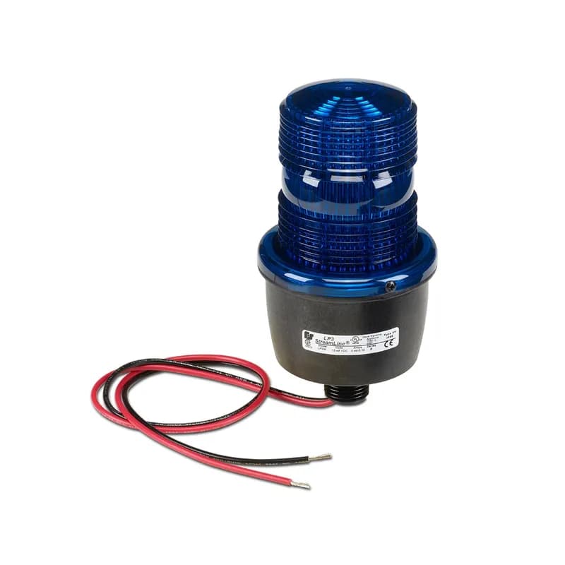Federal Signal LP3M-120B - StreamLine Strobe Light, Low Profile, UL and cUL, 120VAC, Male Pipe Mount, Blue