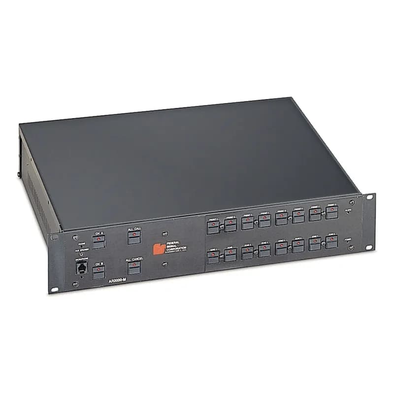 Federal Signal AR2000-M - AudioMaster Public Address AudioRouter, Master Unit, 8 Zones, 8 Presets