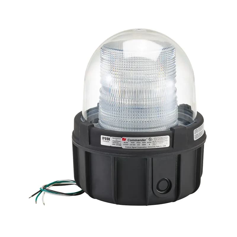 Federal Signal 371DST-240C - Commander Double Strobe Light, Hazardous Location, UL and cUL CID2, 240VAC, Clear