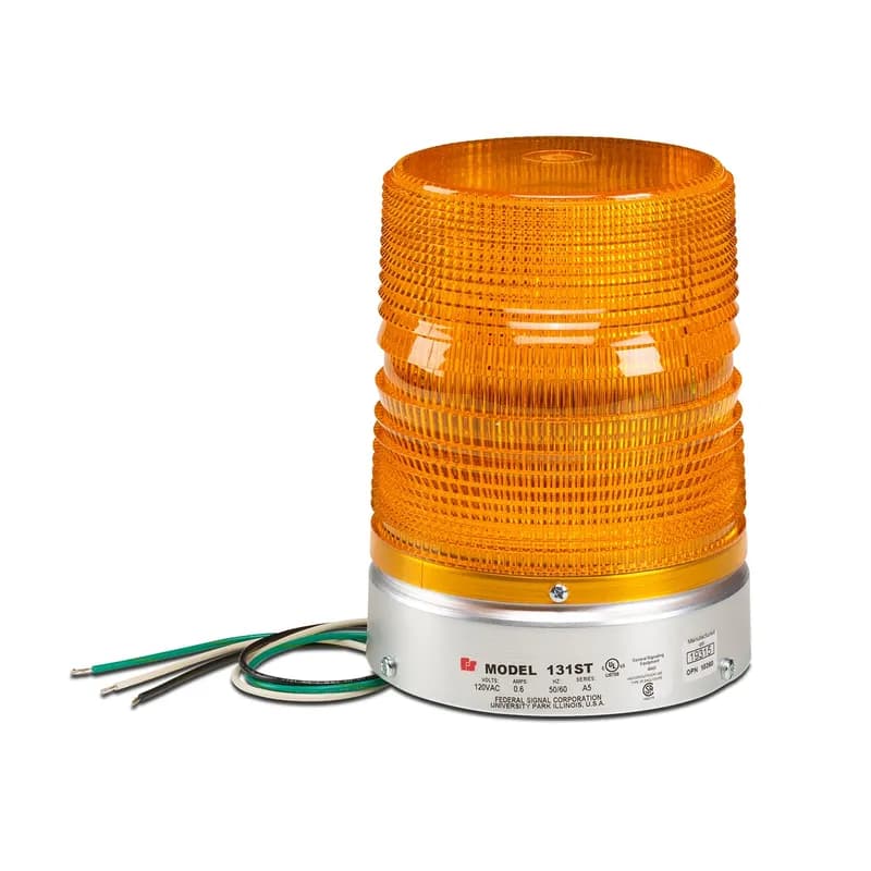 Federal Signal 131DST-240A - Starfire Double Strobe Light, UL and cUL, 240VAC, Amber