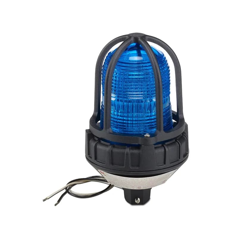 Strobe Light, Hazardous Location, UL and cUL CID2, Pipe Mount, 240VAC, Blue