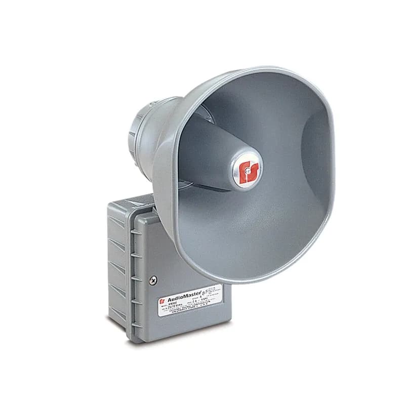 Federal Signal AM300 - AudioMaster Public Address Speaker, 15W, UL Fire, Gray