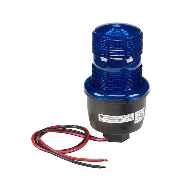 Federal Signal LP3PL-120B - StreamLine LED Light, Low Profile, UL and cUL, 120VAC, NPT Pipe Mount, Blue